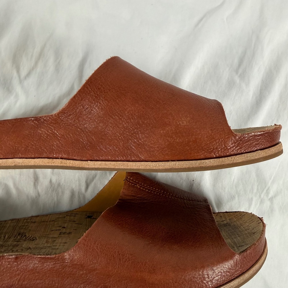 Kork-Ease Womens Brown Leather Slide Sandals Cork Footbed Casual Size 10M - Picture 9 of 10